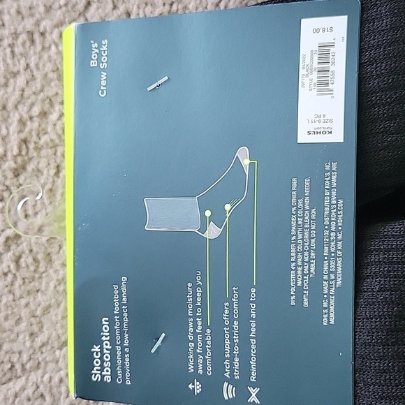 NWT Tek Gear Boy's Crew Socks - Picture 8 of 8